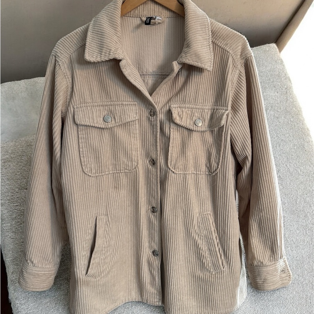 H&M Tan Corduroy Utility Jacket